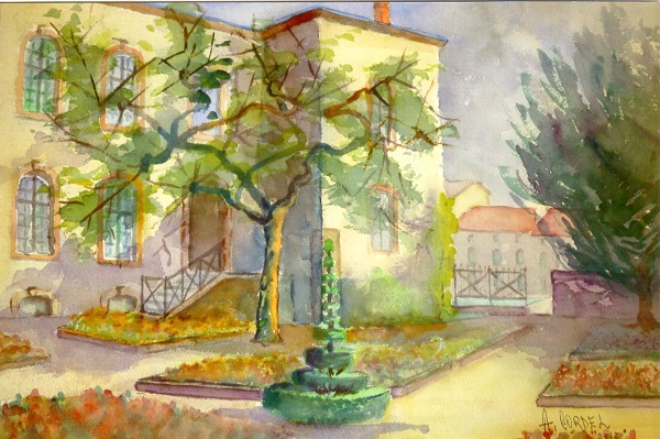 André CORDEL: Lunéville le jardin  de  l'Abbé